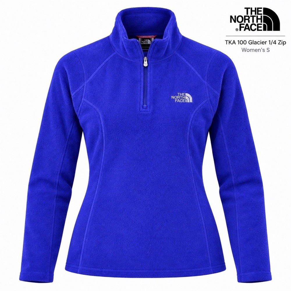 The North Face Women's S TKA 100 Glacier Polartec Classic 1/4 Zip Fleece Blue